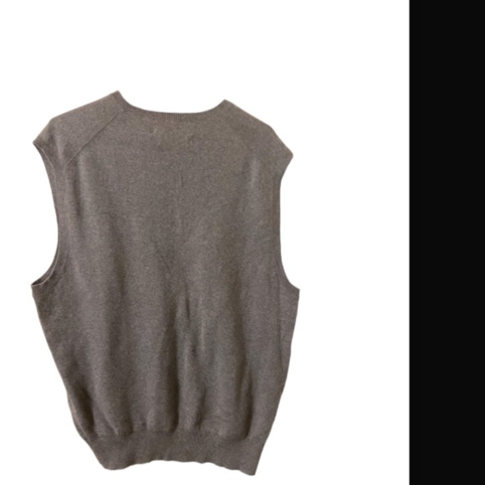 Polo by Ralph Lauren Gray V Neck Sleeveless Pullover Sweater Size Large. - Picture 2 of 5